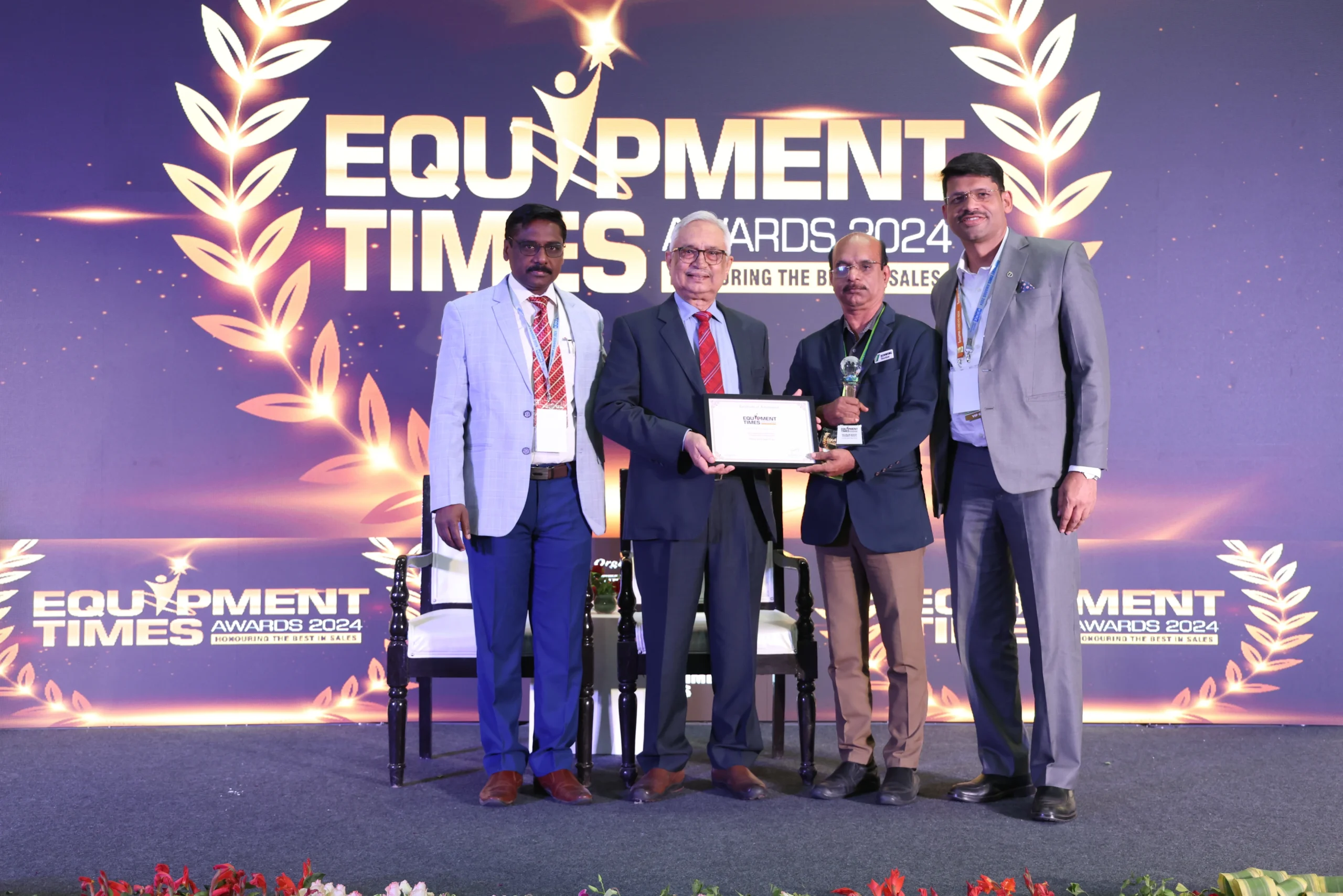 Equipment Times Awards 2024 for the category Best IESC Partner for Skilling & Training Initiative held on December 12, 2024, in conjunction with bauma CONEXPO INDIA